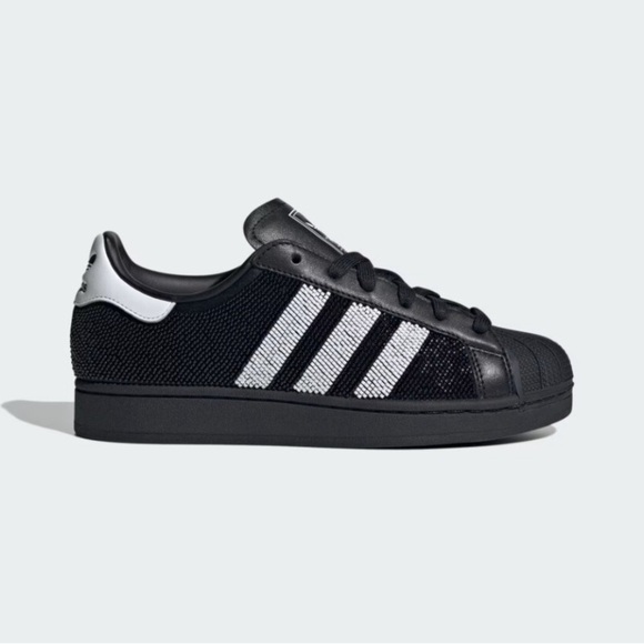 adidas Shoes - New Adidas Women's Superstar II Beaded Shoes - Black (JH7098)